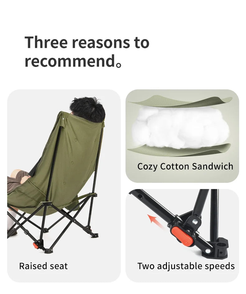 Naturehike High Back Moon Chair Camping Folding Outdoor Lounge