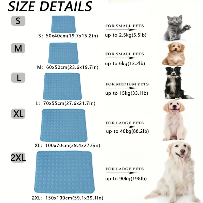Dog Cooling Mat Portable Self Cooling Pad Bed Durable