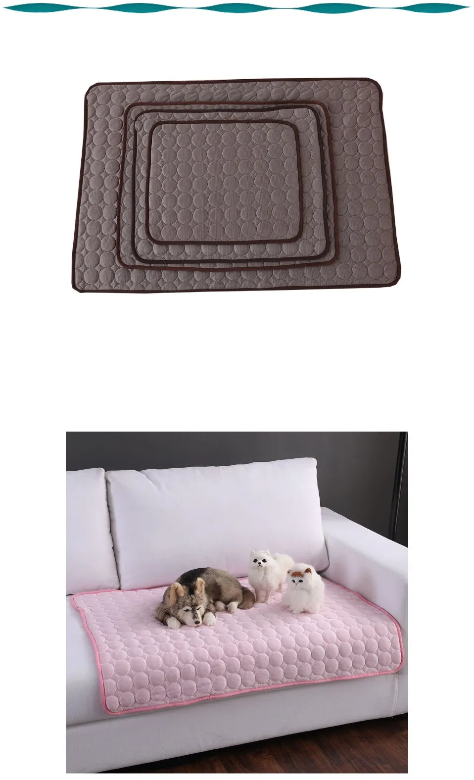 Dog Cooling Mat Portable Self Cooling Pad Bed Durable