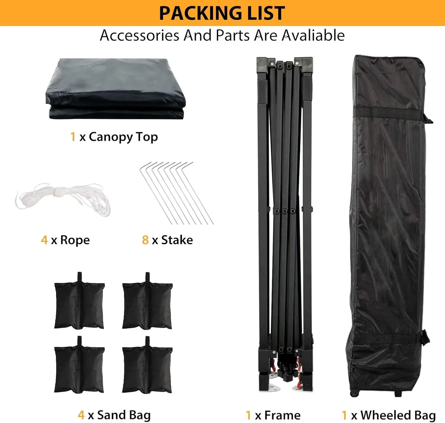 Acekool Heavy Duty Pop Up Canopy Gazebo
