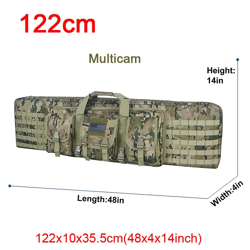 LQARMY Tactical Double Rifle Case Molle Gun Bag Airsoft