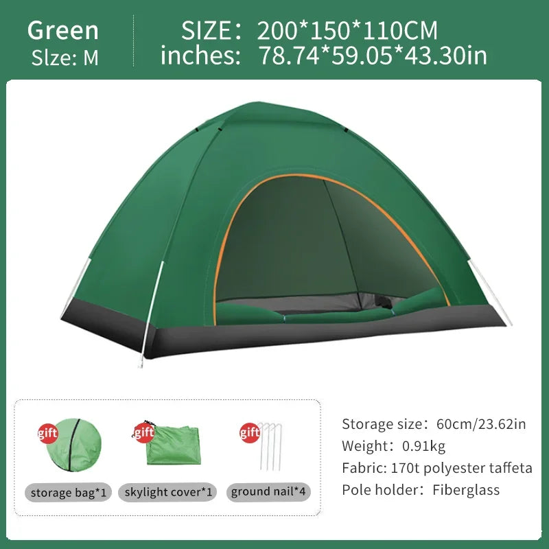 Outdoor Pop Up Tent Waterproof Instant Setup Sun Shelter
