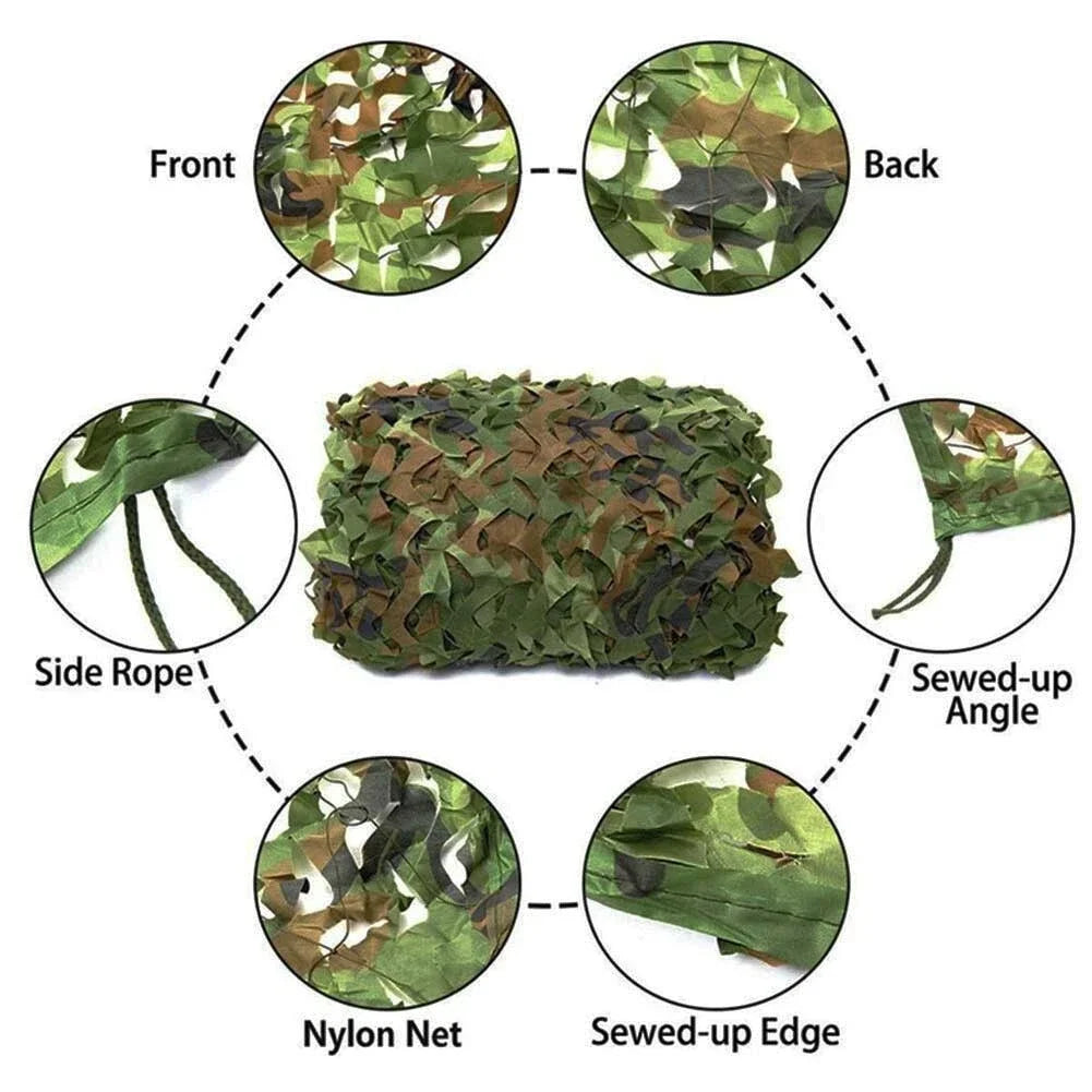 Woodland Camouflage Netting Shade Sail For Outdoor Camping And Hunting