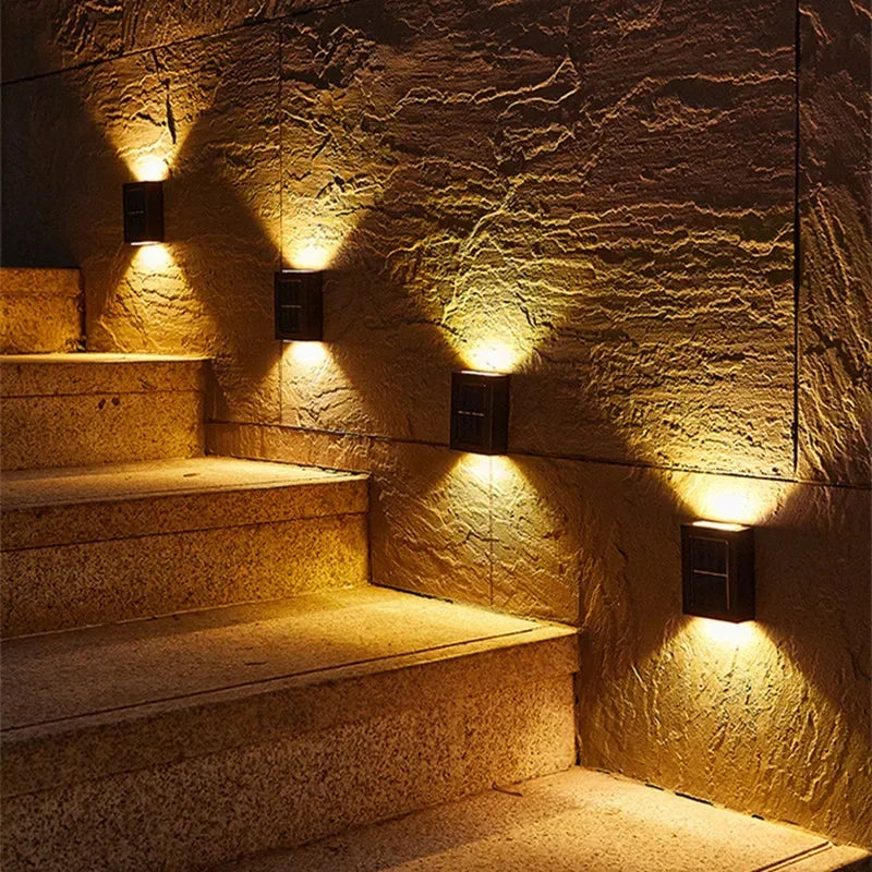 AlliLit Waterproof Solar LED Wall Light For Outdoor Garden
