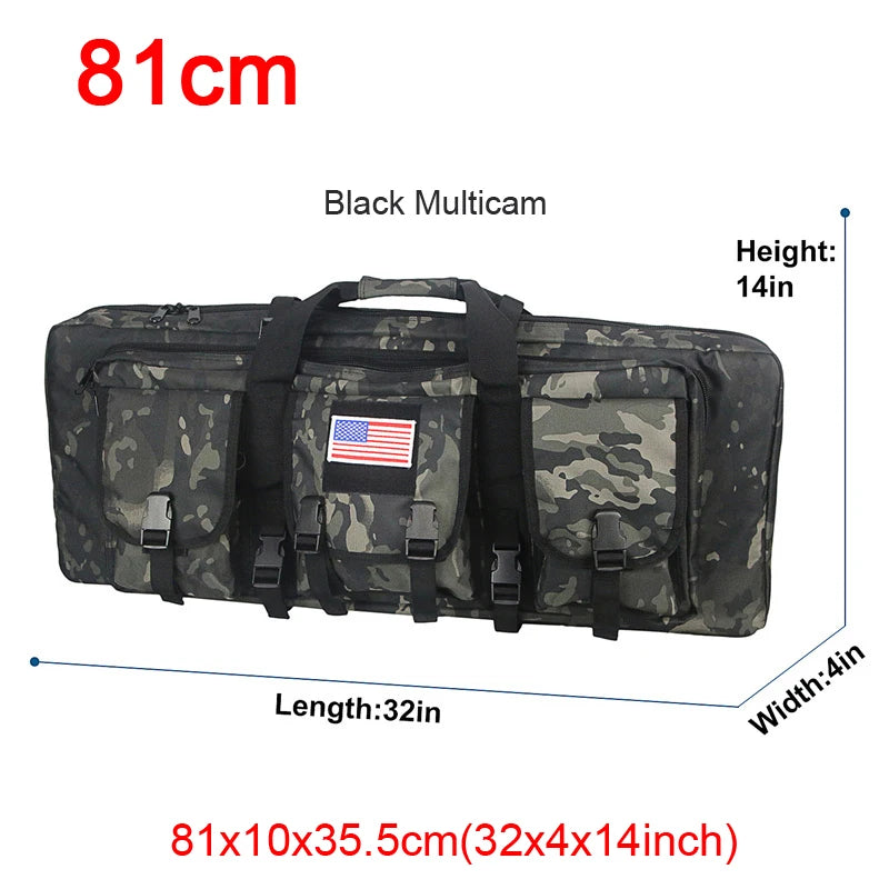 LQARMY Tactical Double Rifle Case Molle Gun Bag Airsoft