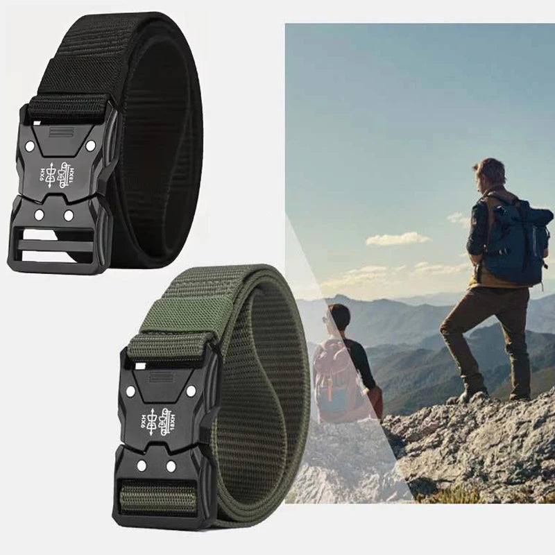 Quick Release Tactical Nylon Braided Elastic Web Belt
