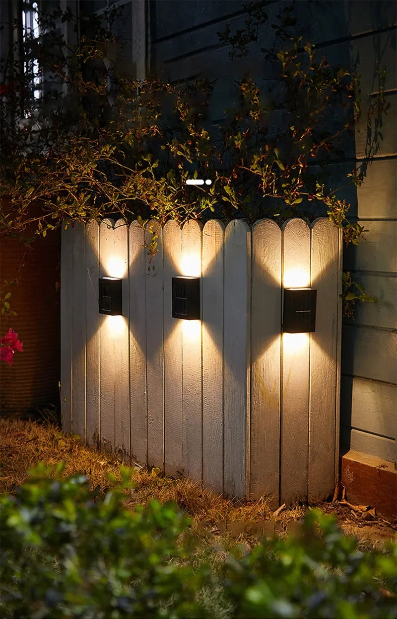 AlliLit Waterproof Solar LED Wall Light For Outdoor Garden