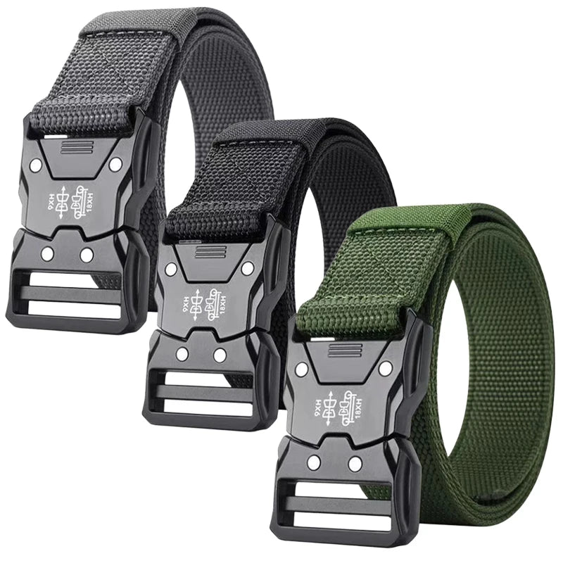 Quick Release Tactical Nylon Braided Elastic Web Belt
