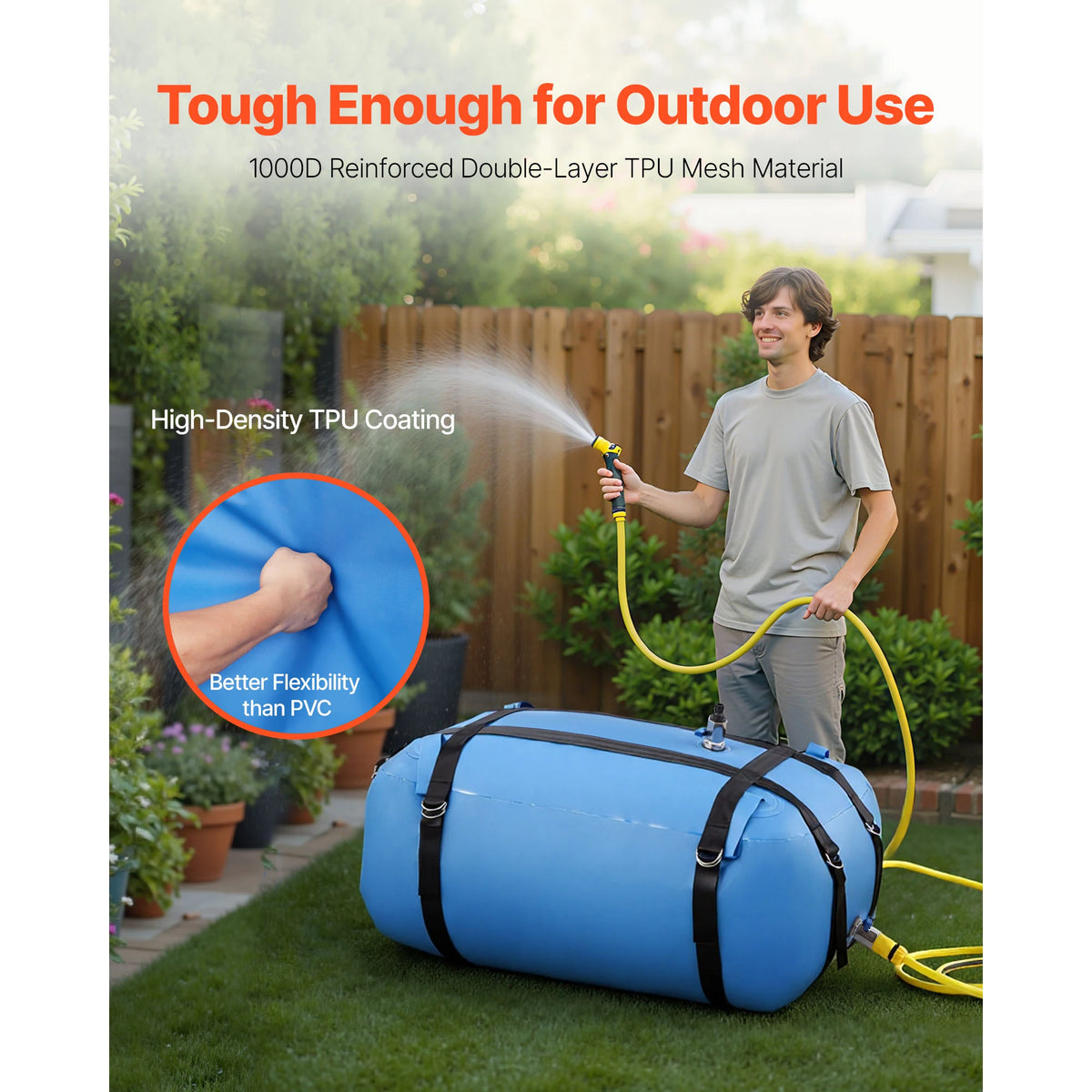SucceBuy Collapsible TPU Water Storage Bladder For Camping And Irrigation