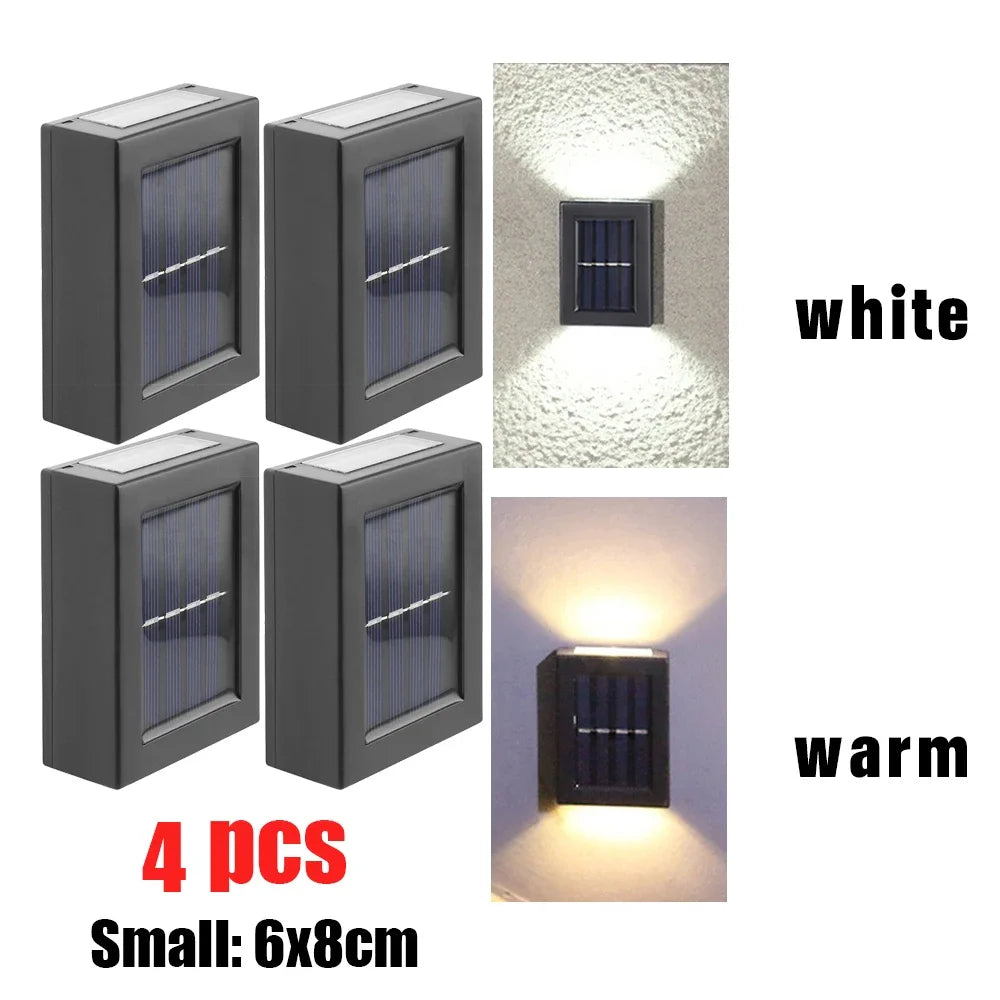 AlliLit Waterproof Solar LED Wall Light For Outdoor Garden