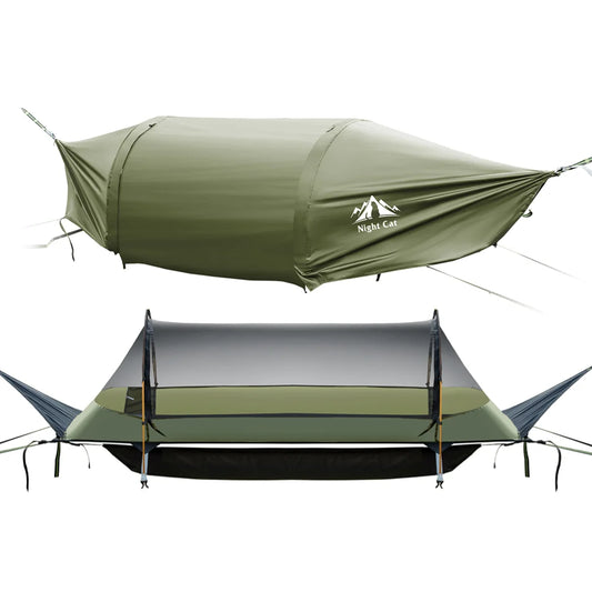 Night Cat Hammock Tent With Mosquito Net And Waterproof Rainfly