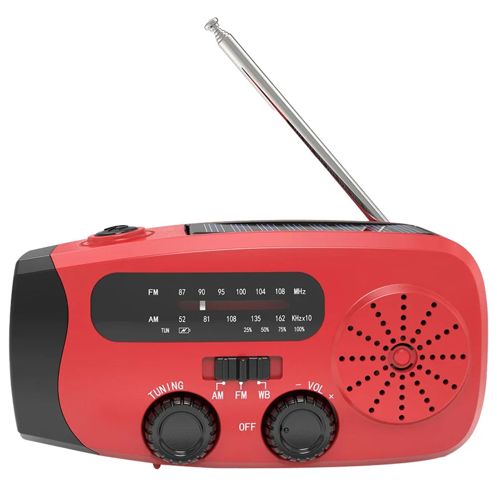 ANENG Portable Emergency Hand Crank Radio With FMAM Weather Led