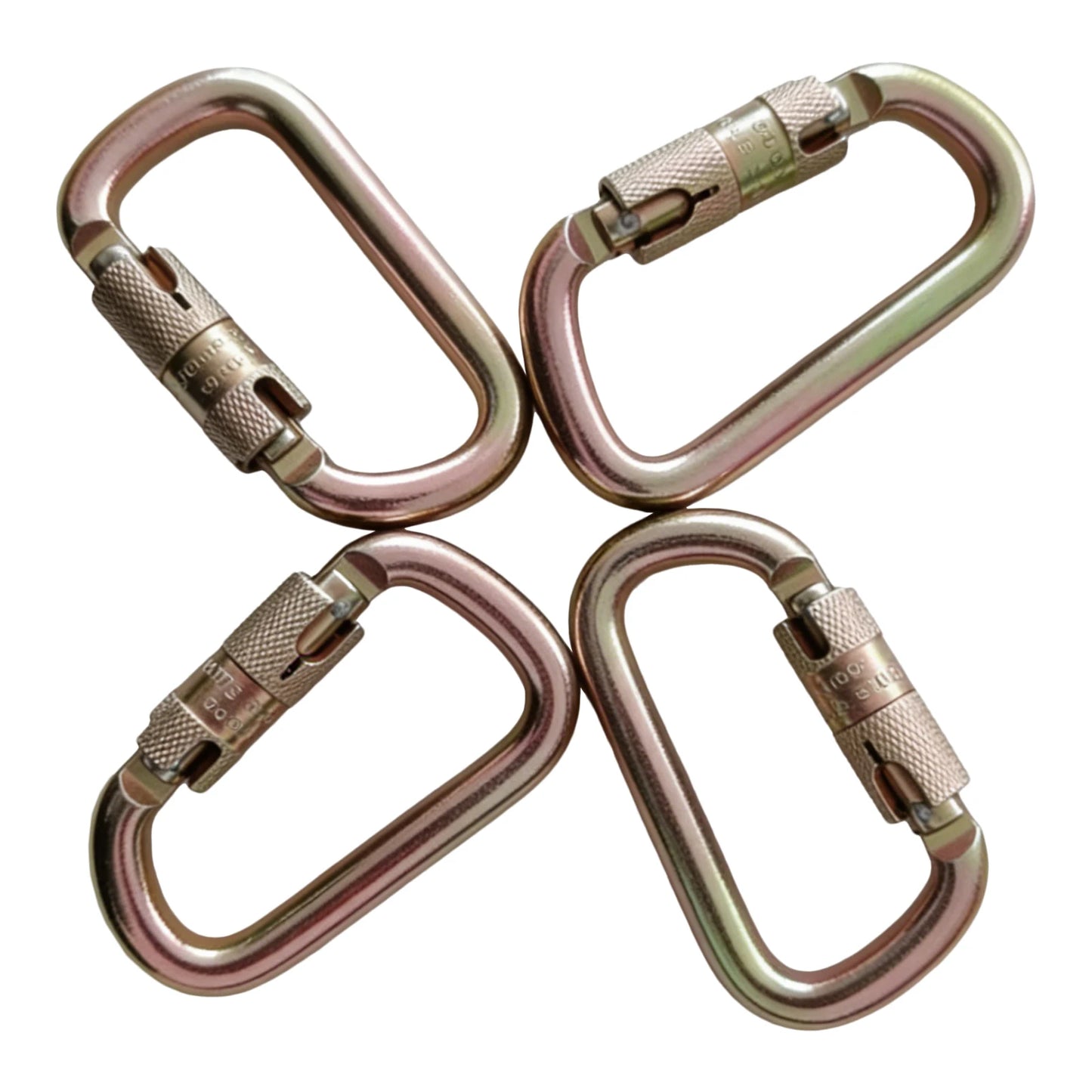 Heavy Duty Auto Locking Carabiner Alloy Steel 45kN 4 Pack