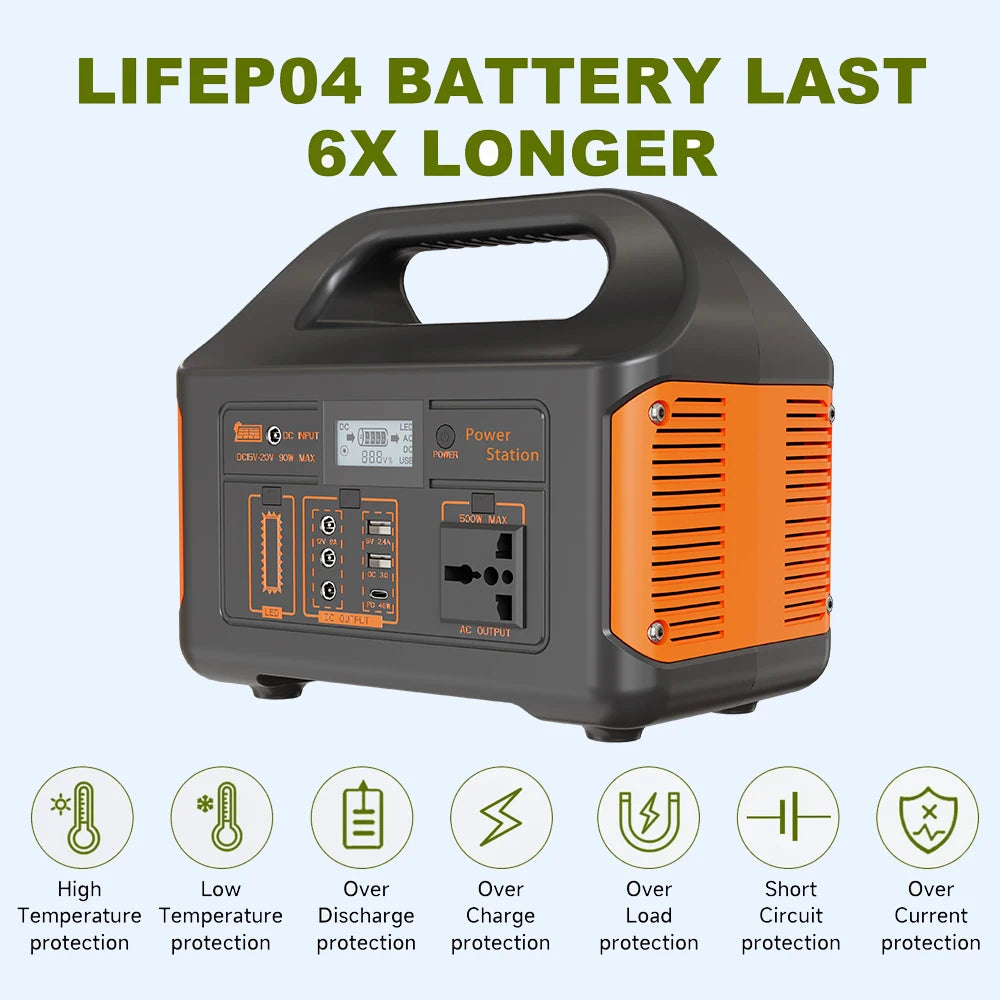 GaiaRay 300W Portable Power Bank Outdoor Power Supply With LED Light