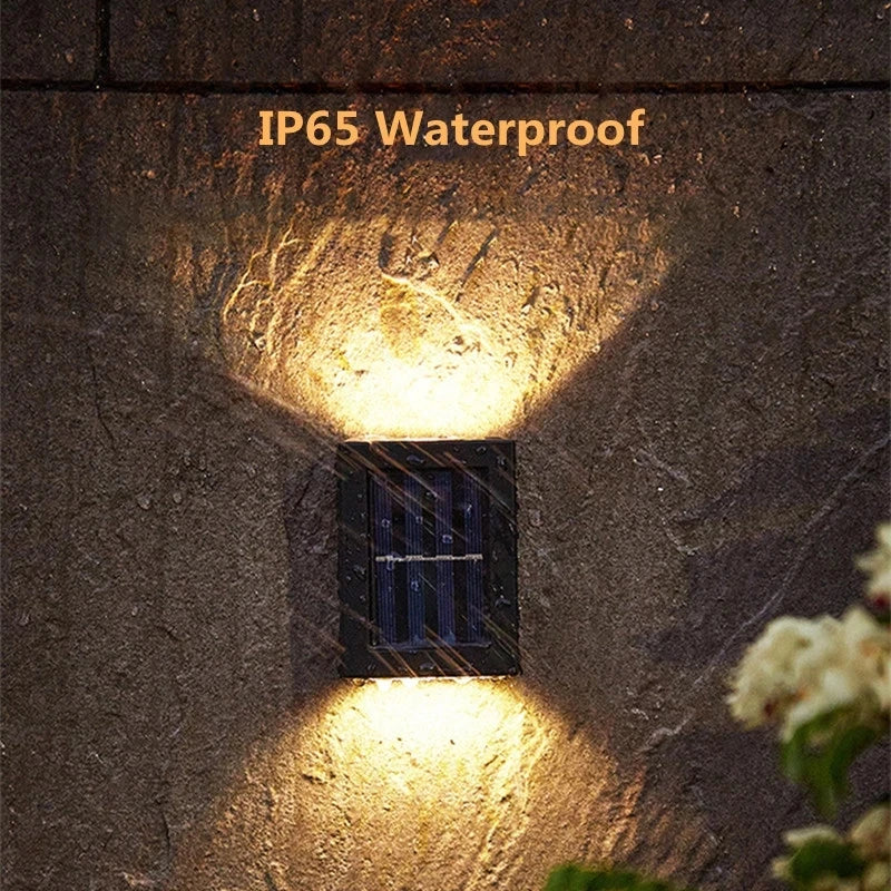 AlliLit Waterproof Solar LED Wall Light For Outdoor Garden