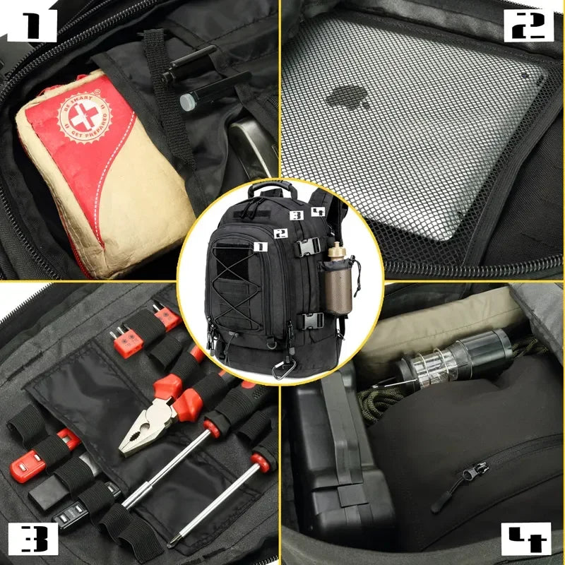 Tactical Backpack Water Resistant For Men Women Travel Hiking