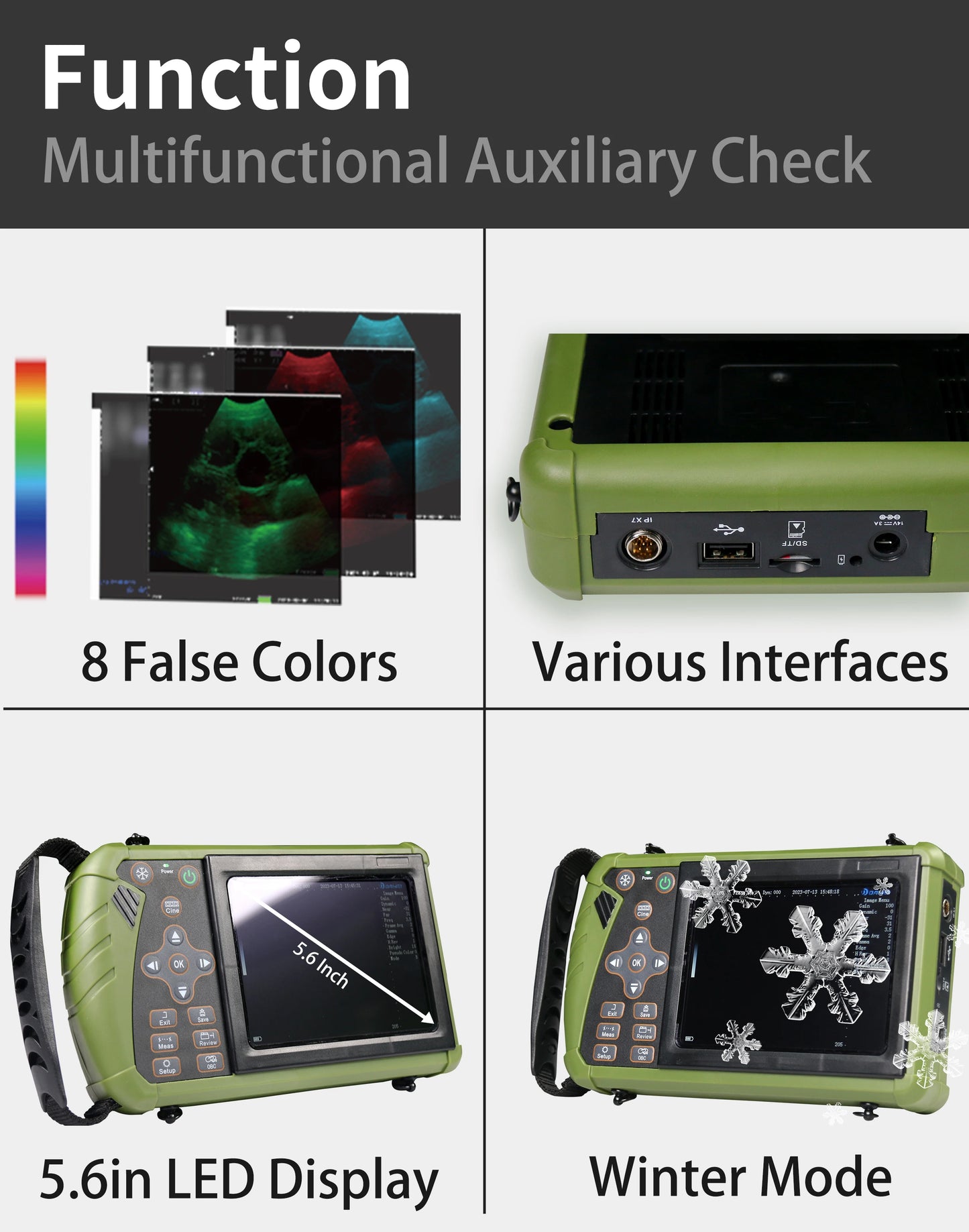 DAWEI Portable Veterinary Ultrasound Scanner With 3.5MHz Convex Probe
