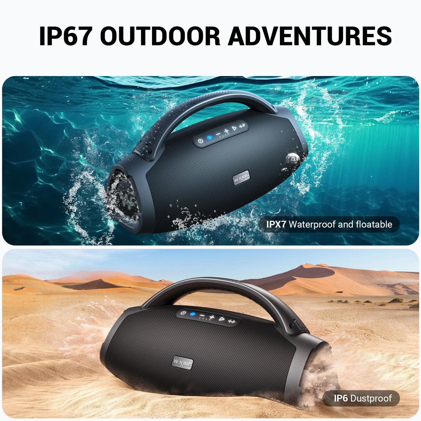 W-King D20 Portable Bluetooth Speaker IPX7 Waterproof