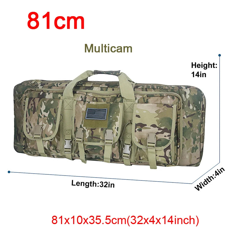 LQARMY Tactical Double Rifle Case Molle Gun Bag Airsoft