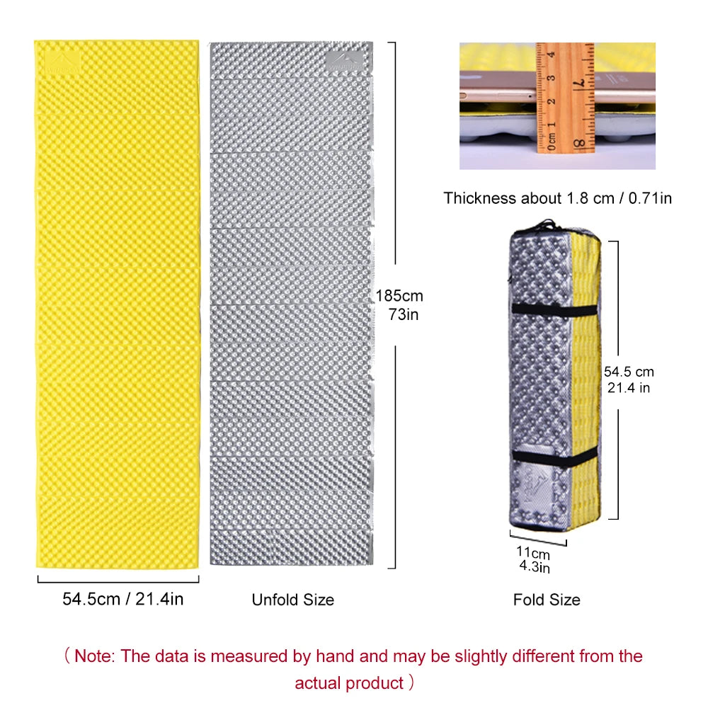 Widesea Camping Mat Portable Sleeping Pad Waterproof Moistureproof