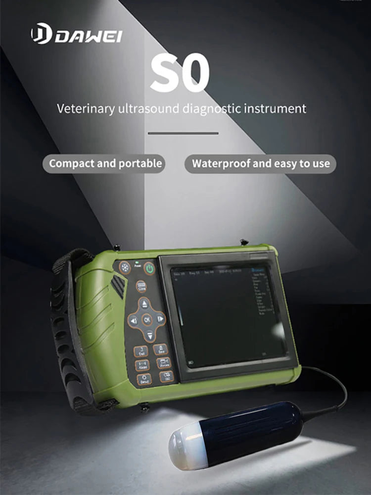 DAWEI Portable Veterinary Ultrasound Scanner With 3.5MHz Convex Probe