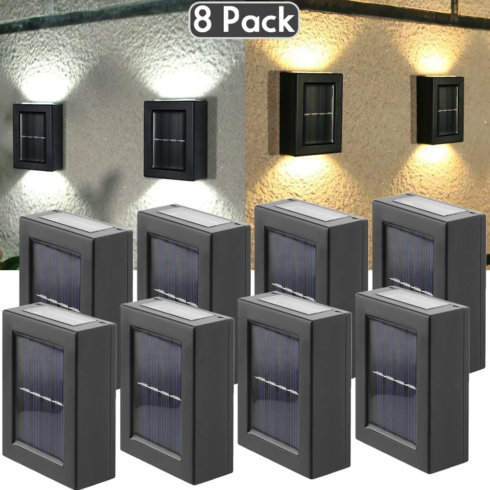 AlliLit Waterproof Solar LED Wall Light For Outdoor Garden