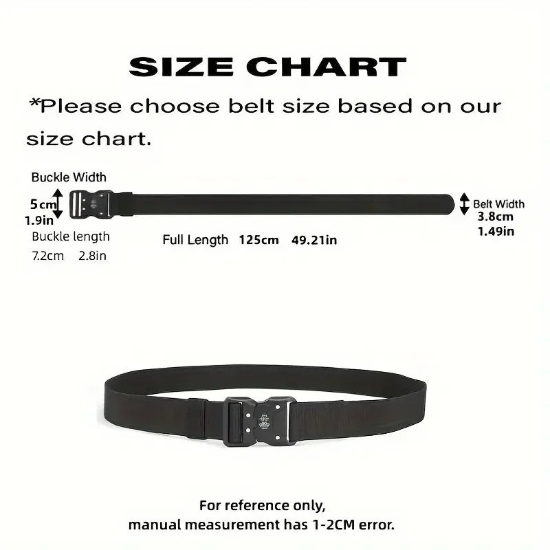 Quick Release Tactical Nylon Braided Elastic Web Belt