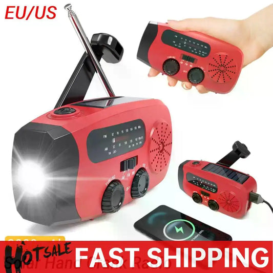 ANENG Portable Emergency Hand Crank Radio With FMAM Weather Led