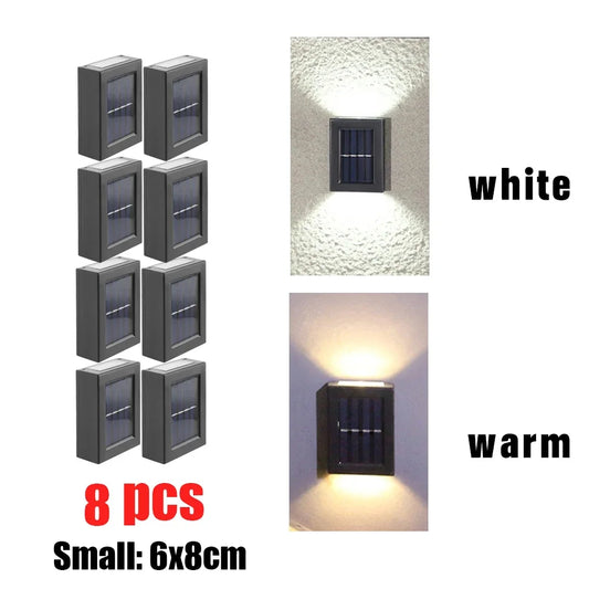 AlliLit Waterproof Solar LED Wall Light For Outdoor Garden
