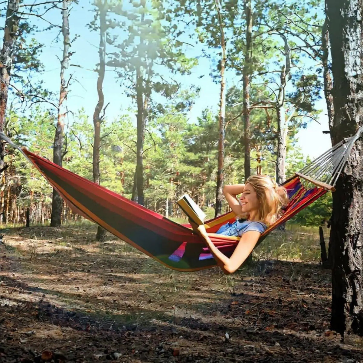 Gyroor Adjustable Hammock with Stand – 600 lb Capacity