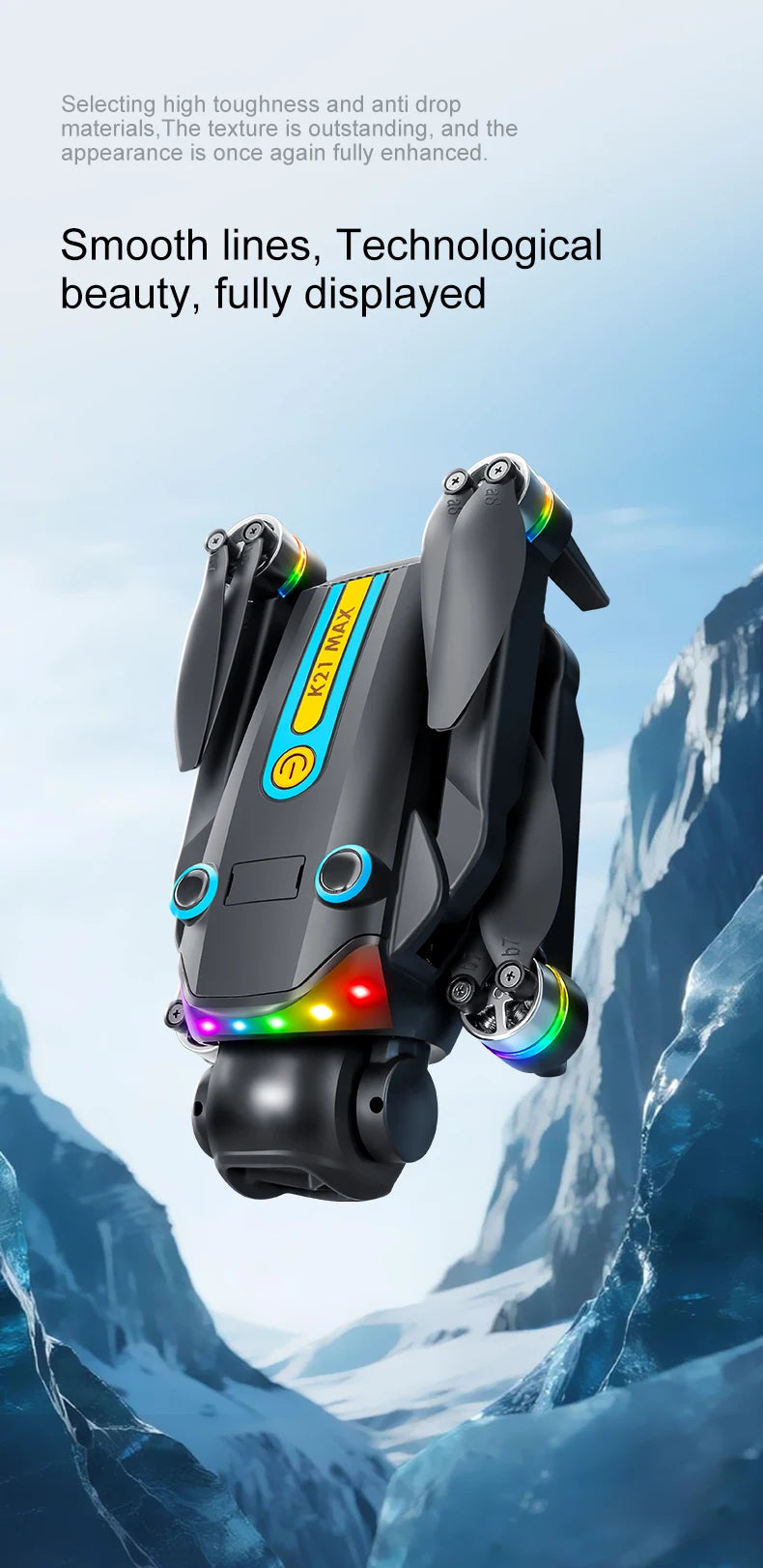 ZNLYRION Brushless Motor Foldable RC Drone With Dual Camera