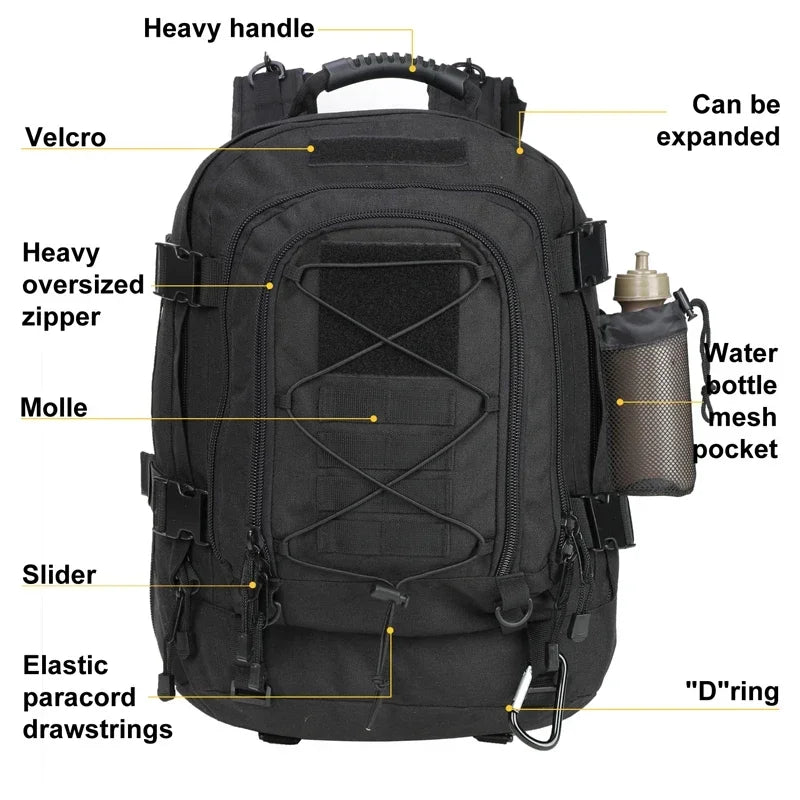 Tactical Backpack Water Resistant For Men Women Travel Hiking