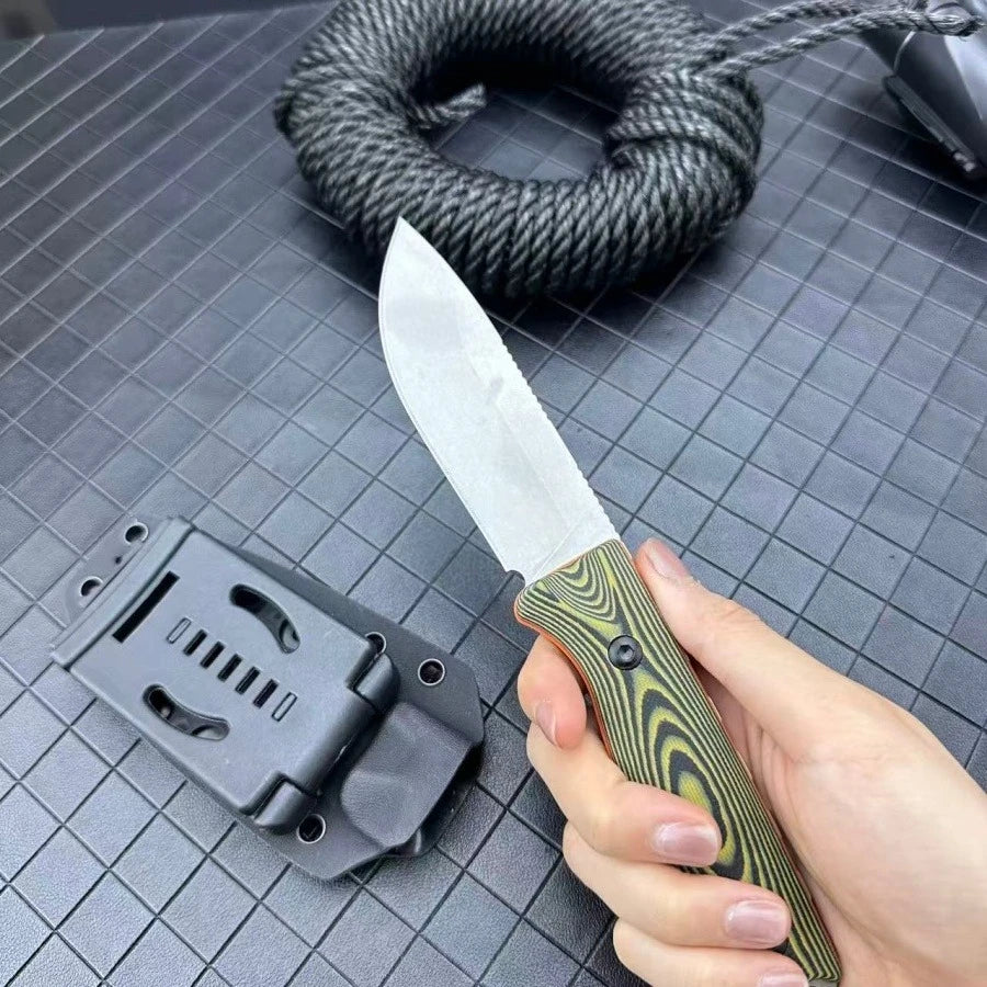 DIY Fixed Blade Knife With 8Cr13Mov Blade And G10 Handle