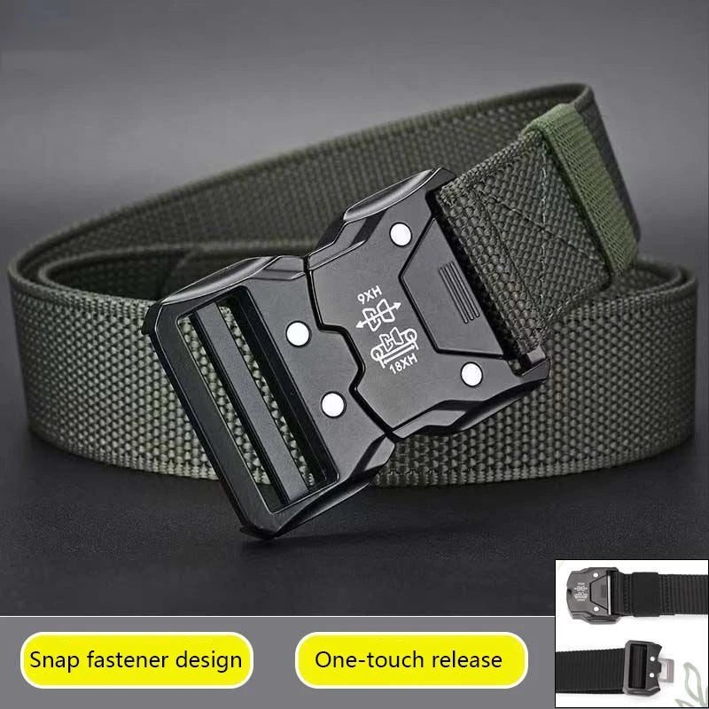 Quick Release Tactical Nylon Braided Elastic Web Belt