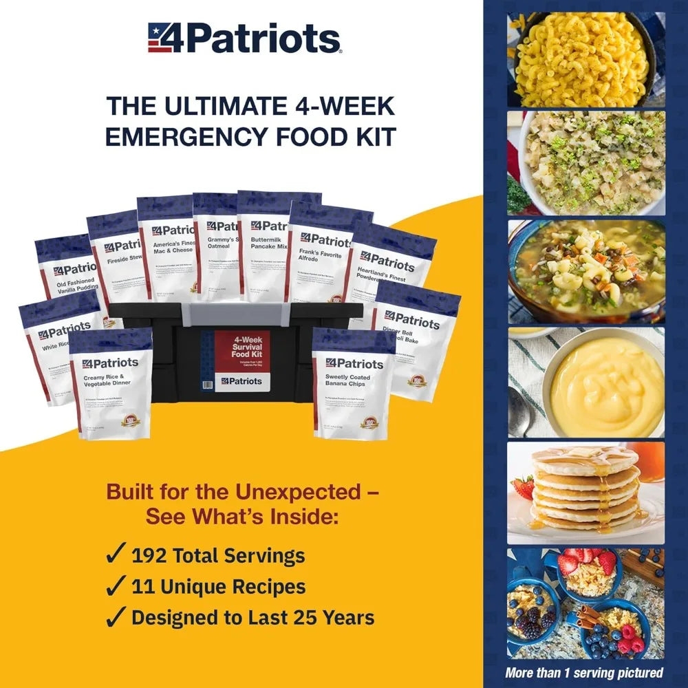Emergency Survival Food Kit With Assorted Shelf Stable Meals