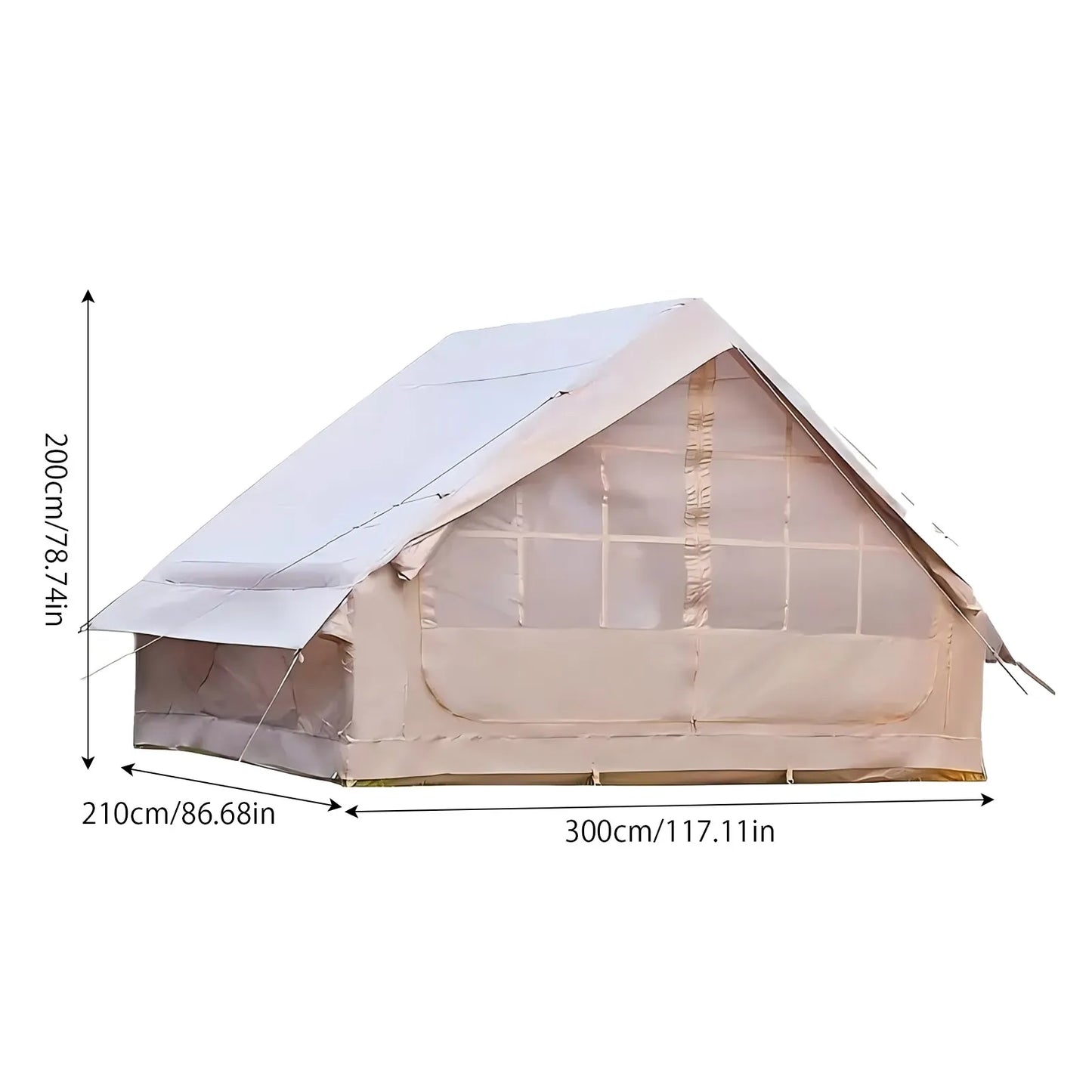 Inflatable Camping Tent With Skylight And Four Season Airflow