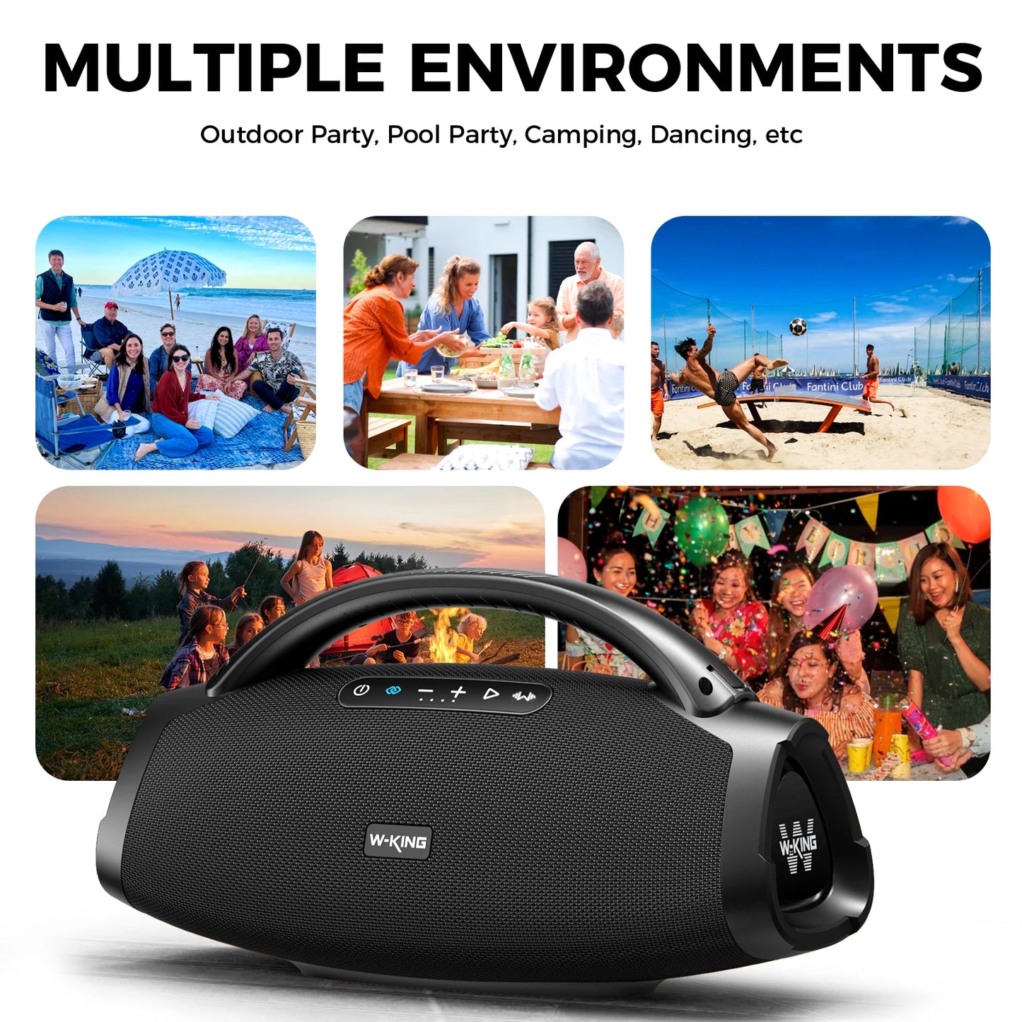 W-King D20 Portable Bluetooth Speaker IPX7 Waterproof