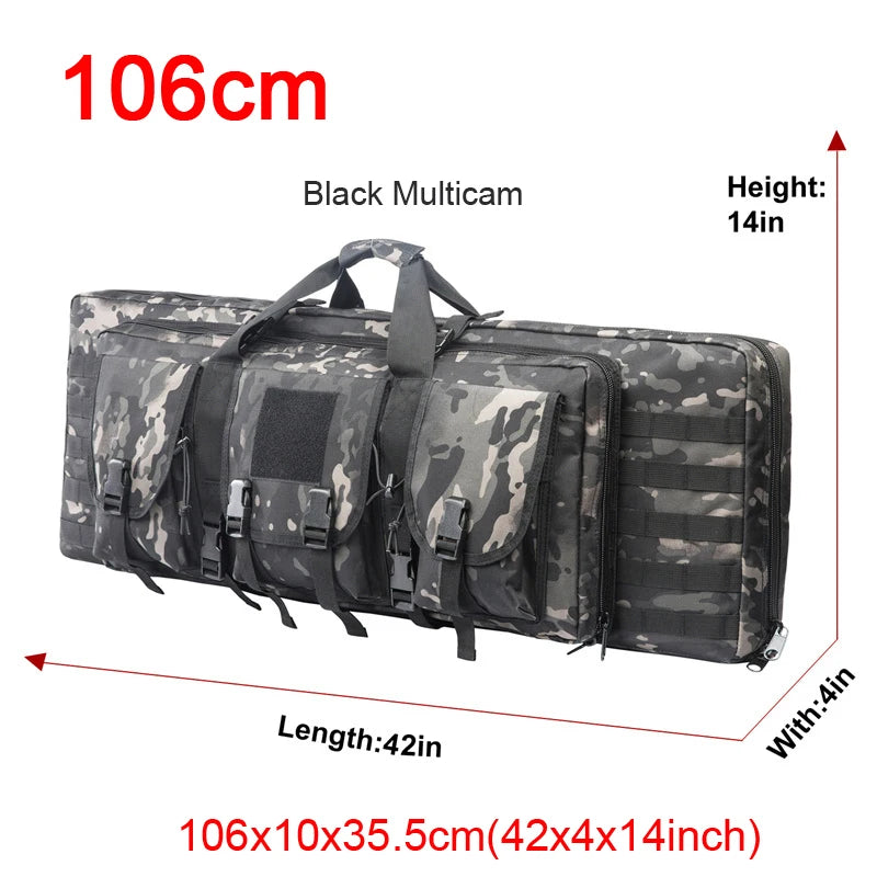 LQARMY Tactical Double Rifle Case Molle Gun Bag Airsoft