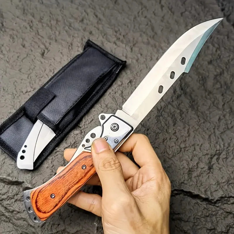 Doom Blade Swallowtail Outdoor Folding Knife With Nylon Sheath