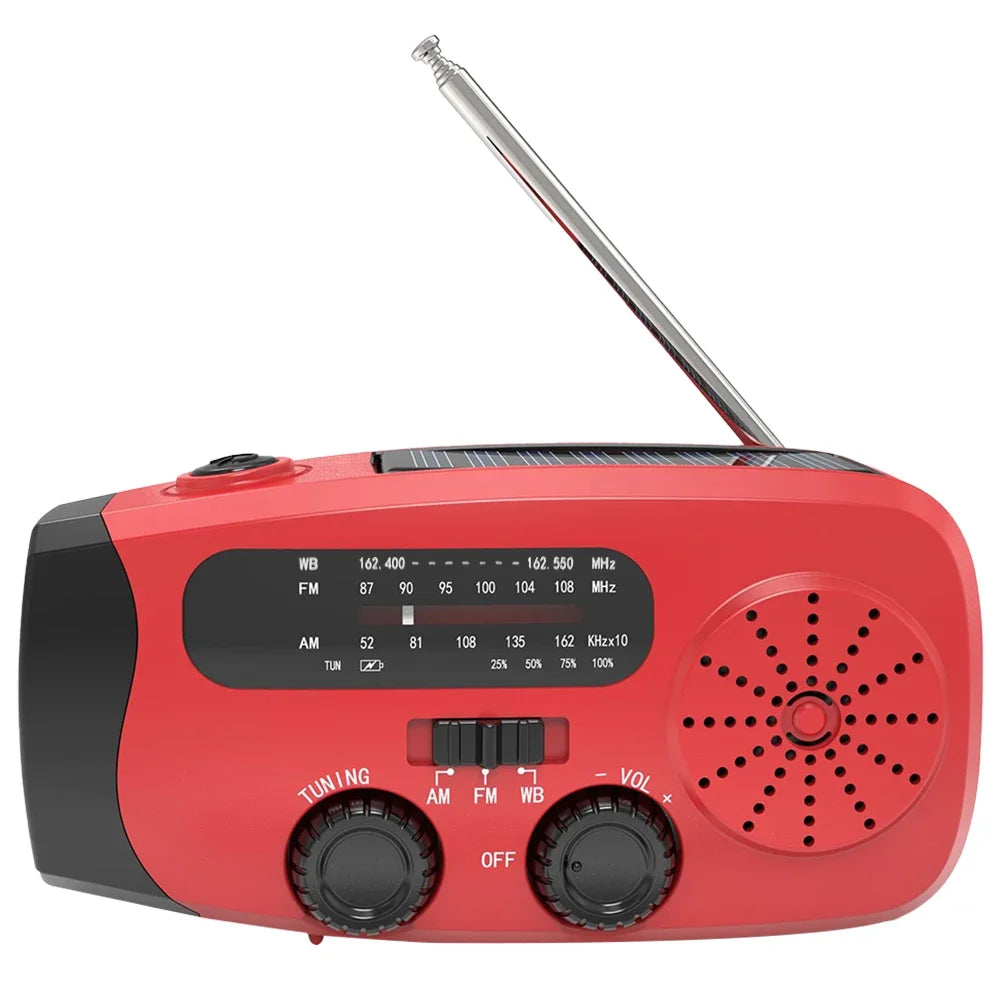 ANENG Portable Emergency Hand Crank Radio With FMAM Weather Led