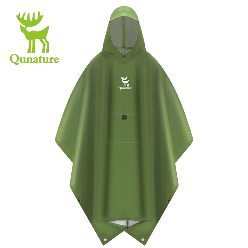 Qunature Multifunctional Waterproof Raincoat For Hiking Outdoor Fishing Camping
