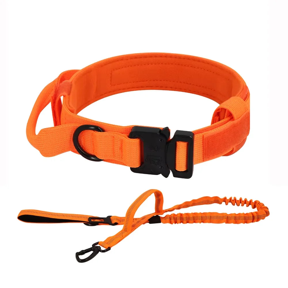 Adjustable Dog Training Collar and Leash Set Tactical
