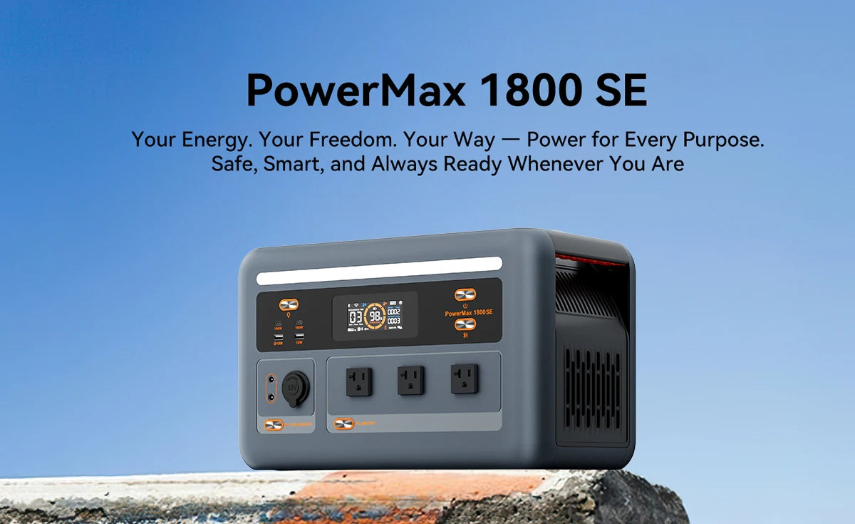 OSCAL PowerMax 1024Wh LiFePO4 Portable Power Station 1800W