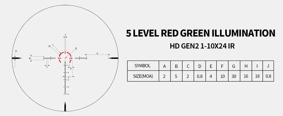 WestHunter HD GEN2 Compact LPVO Red Green Illuminated Hunting Riflescope