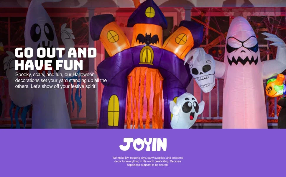 Joyfy Crawling Cat Halloween Inflatable With Moving Head