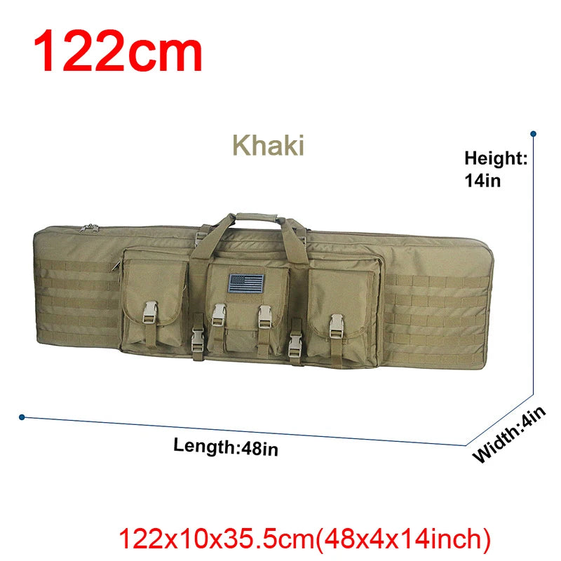 LQARMY Tactical Double Rifle Case Molle Gun Bag Airsoft