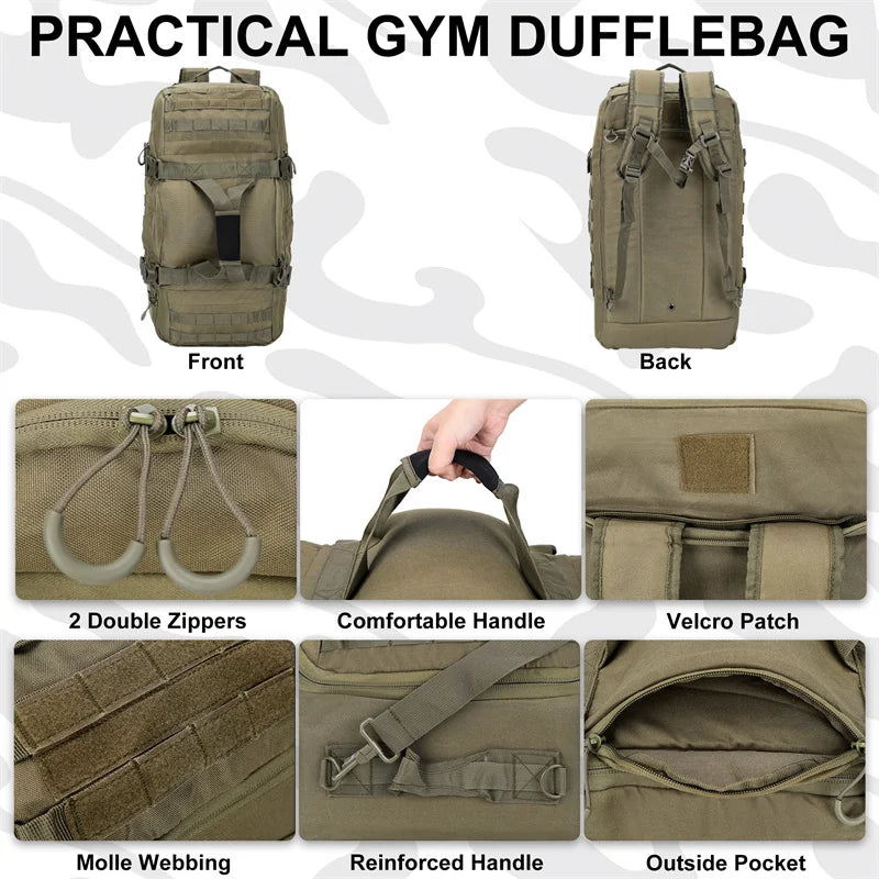 LQARMY Molle Tactical Backpack For Mountaineering Hiking Camping