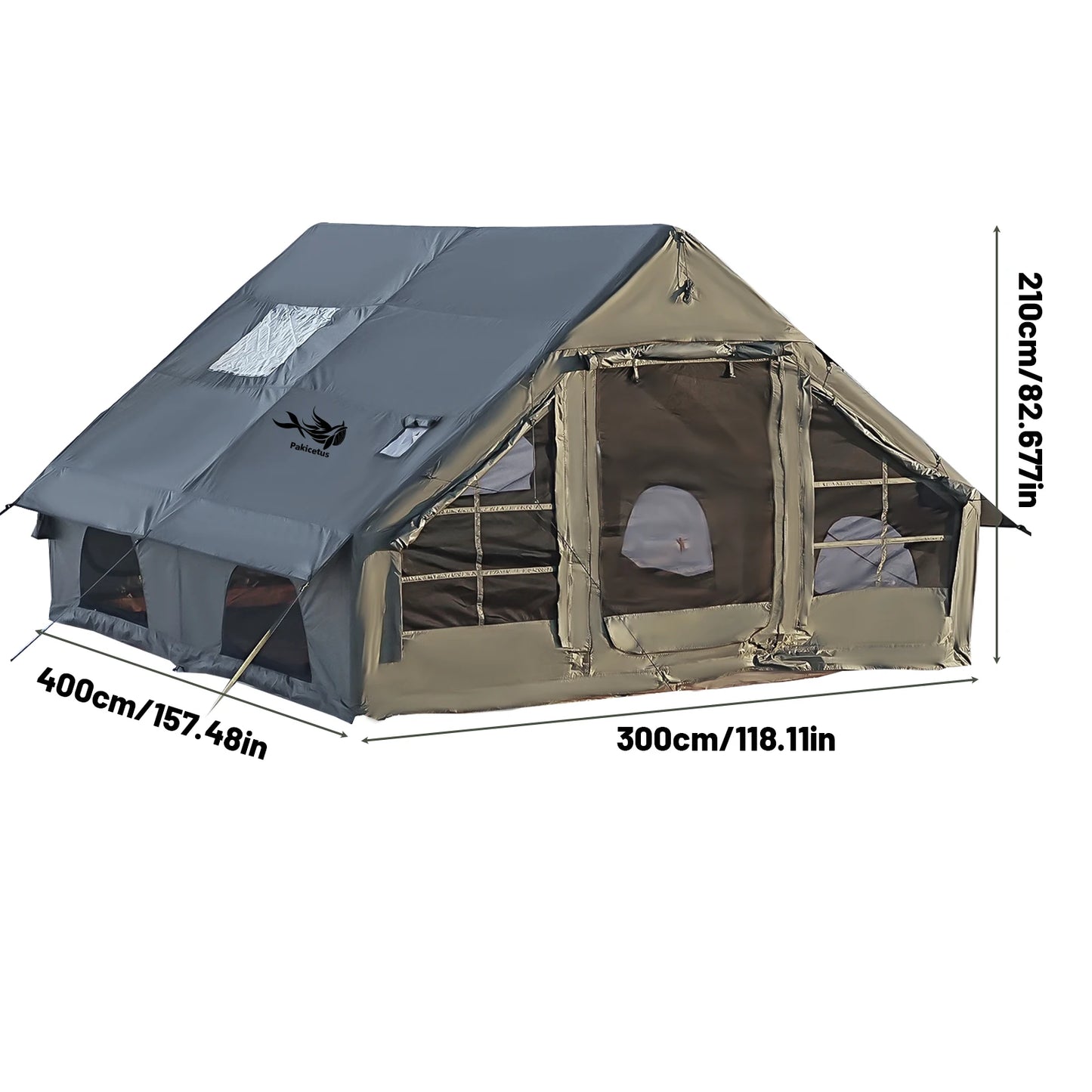 Inflatable Camping Tent With Skylight And Four Season Airflow