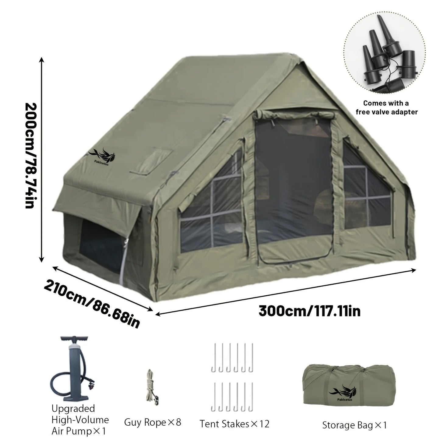 Inflatable Camping Tent With Skylight And Four Season Airflow