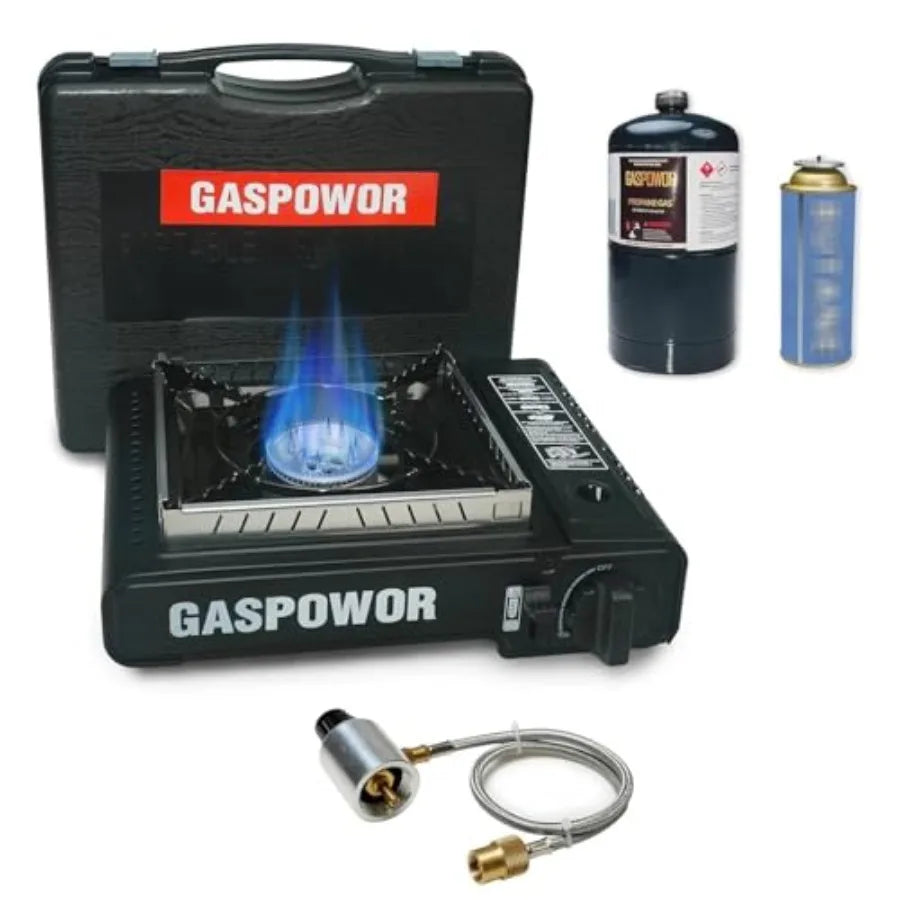 Dual Fuel Portable Gas Stove With Windblocker 10K BTU Ignition